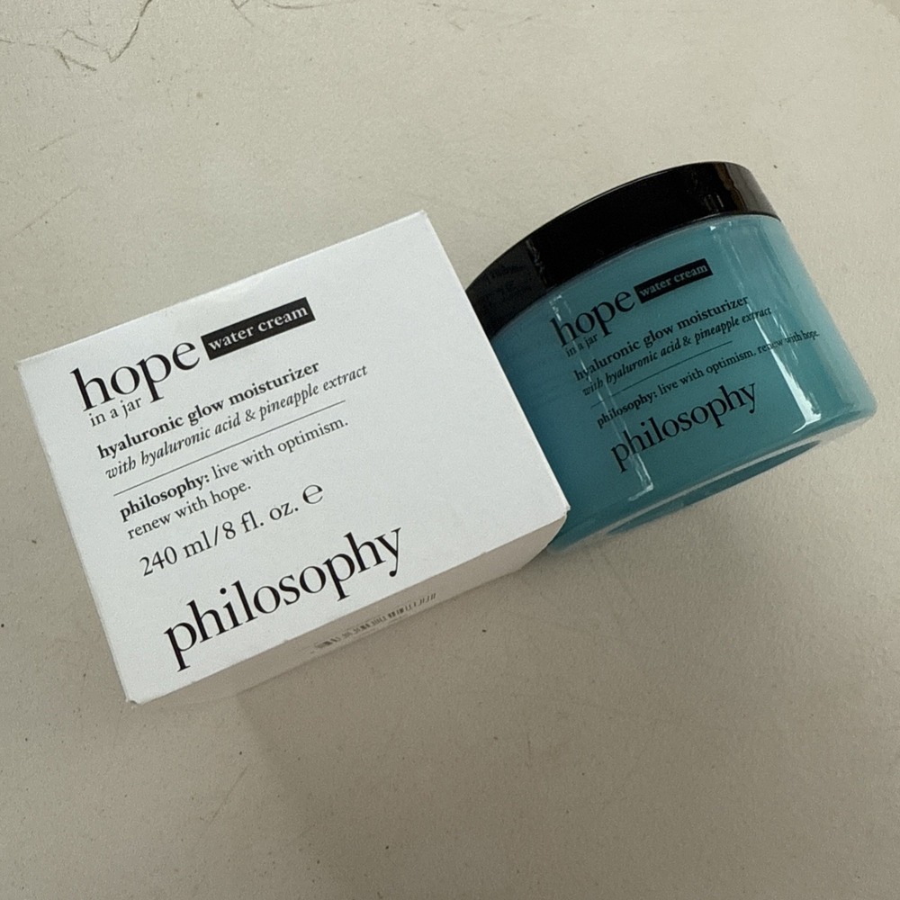 Philosophy Hope In A Jar Water Cream Hyaluronic Glow Moisturizer 8 fl. oz.   NEW